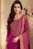 Magenta Pink Pashmina Zari Woven Unstitched Suit Fabric