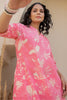 Pink Floral Printed Cotton Kurta Set