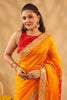 Mustard Pure Tissue Silk Zari Embroidered Saree