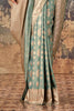 Sea Green Woven Katan Silk Banarasi Saree