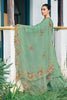 Sea Green Printed And Embroidered Cotton Unstitched Suit