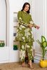 Green Color Cotton Printed Co-Ord Dress
