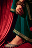 Deep Teal Color Zari Embroidered Velvet Unstitched Suit Fabric