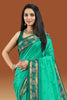 Sea Green Colour Maheshwari Cotton Woven Saree