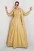 Lemon Yellow Color Silk Embroidered Anarkali Kurti