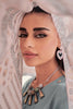 Grey Color Muslin Embroidered Unstitched Suit Material