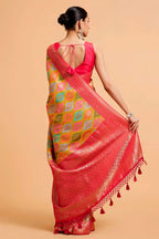 Multi-Color Khaddi Silk Woven Saree