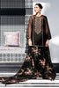 Black Kota Silk Double Layer Embroidered Unstitched Suit Fabric