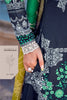 Midnight Indigo & Seagreen Color Spun Printed Unstitched Suit Fabric