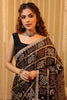 Brown Color Gharchola Pure Gajji Silk Printed And Embroidered Saree