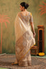 Beige & Mustard Pure Tussar Silk Woven And Embroidered Saree