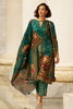 Teal Colour Printed Spun Fabric Unstitched Suit