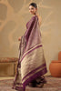 Dark Scarlet Color Zari Woven Soft Silk Saree