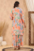 Peach Color Muslin Printed Co-Ord Set