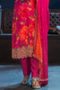 Fuchsia Pink Color Silk Floral Printed & Embroidered Suit