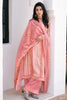 Pink Color Cotton Floral Printed Unstitched Suit Material
