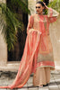 Peach Color Silk Digital Printed Unstitched Suit Material