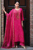 Rani Silk Printed And Zardosi Work Unstitched Suit Material