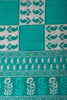 Cream & Teal Cotton Dabu Block Print Unstitched Suit Material
