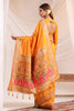 Mustard Soft Silk Kalamkari Woven Saree