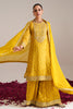 Mustard Color Silk Zari & Mirror Embroidered Suit With Palazzo