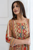 Beige Color Cotton Embroidered Anarkali Kurta