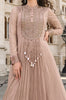 Beige Crush Tissue Mirror Work Anarkali Gown
