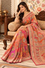 Red Position Woven Khaddi Georgette Saree