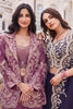 Purple Crepe Silk Embroidered Crop-Top Dress With Shruge Stlye Dupatta And Palazzo