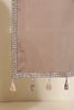 Pastel Brown Color Crepe Silk Sequins &amp; Zari Embroidered Saree with Readymade Blouse