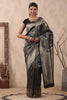 Black Color Woven Silk Saree