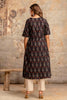 Black Cotton Printed Kurta Set