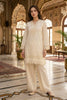 Cream Cotton Resham Embroidered And Lace Work Kurta Set