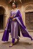 Purple Banarsi Silk Woven Unstitched Suit Material