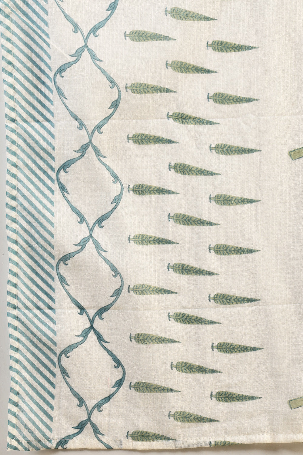 Blue Cotton Emboridered And Printed Suit Set