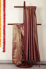 Wine Soft Silk Zari Woven Saree