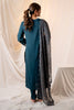 Teal Color Cotton Resham Embroidered Straight Suit
