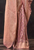 Dusty Pink Silk Banarasi Woven Saree
