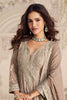 Beige Georgette Zari and Sequins Embroidered Anarkali Suit