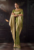 Olive Green Katan Silk Banarasi Zari Woven Saree