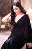 Black Satin Silk Swaroski Work Saree