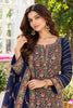 Navy Floral Embroidered Georgette Unstitched Suit Material