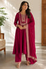 Maroon Crepe Silk Zari and Sequins Embroidered Anarkali Suit
