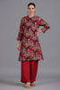 Maroon Color Muslin Floral Printed Kurta Set