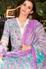 Turquoise and Violet Color Cotton Printed Unstitched Suit Material