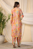 Mustard Color Printed Muslin Kurti & Pant Set