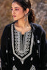 Black Color Organza Resham Embroidered Suit