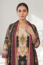 Black Chanderi Silk Printed Straight Suit