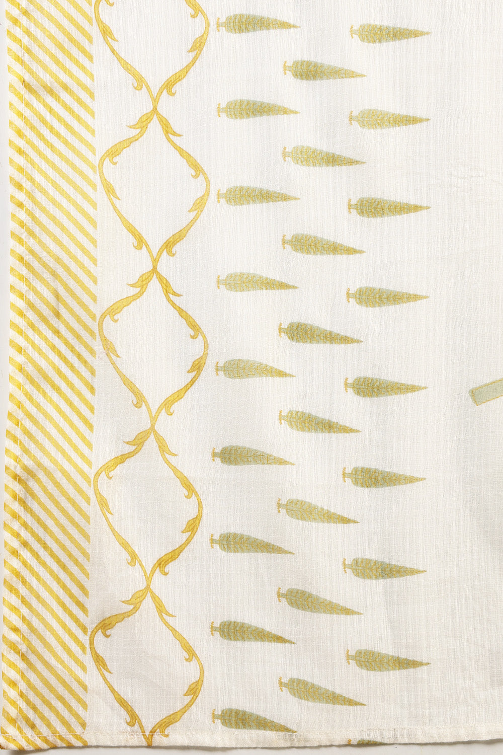 Yellow Cotton Emboridered And Printed Suit Set