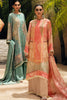 Peach Color Silk Digital Printed Unstitched Suit Material